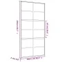 Golden sliding door made of transparent ESG glass and aluminum by , Doors for the home - Ref: Foro24-155168, Price: 173,95 €,...