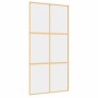 Puerta corredera dorada de vidrio ESG transparente y aluminio de , Puertas para el hogar - Ref: Foro24-155156, Precio: 173,05...