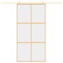 Puerta corredera dorada de vidrio ESG transparente y aluminio de , Puertas para el hogar - Ref: Foro24-155156, Precio: 173,05...