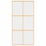 Puerta corredera dorada de vidrio ESG transparente y aluminio de , Puertas para el hogar - Ref: Foro24-155156, Precio: 173,05...