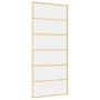 Golden sliding door made of transparent ESG glass and aluminum by , Doors for the home - Ref: Foro24-155161, Price: 131,03 €,...