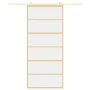 Golden sliding door made of transparent ESG glass and aluminum by , Doors for the home - Ref: Foro24-155161, Price: 131,03 €,...