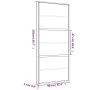 Golden sliding door made of transparent ESG glass and aluminum by , Doors for the home - Ref: Foro24-155161, Price: 131,03 €,...