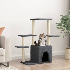 Rascador para gatos con postes de sisal gris oscuro 97,5 cm en Mobiliario para gatos | Comprar online en Foru.es