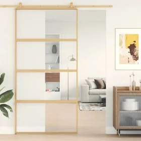 Goldene Schiebetür aus transparentem ESG-Glas und Aluminium von , Türen für zu Hause - Ref: Foro24-155180, Preis: 170,27 €, R...