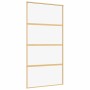 Puerta corredera dorada de vidrio ESG transparente y aluminio de , Puertas para el hogar - Ref: Foro24-155180, Precio: 173,03...