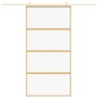 Puerta corredera dorada de vidrio ESG transparente y aluminio de , Puertas para el hogar - Ref: Foro24-155180, Precio: 173,03...