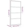 Goldene Schiebetür aus transparentem ESG-Glas und Aluminium von , Türen für zu Hause - Ref: Foro24-155180, Preis: 170,27 €, R...