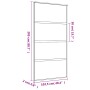 Puerta corredera dorada de vidrio ESG transparente y aluminio de , Puertas para el hogar - Ref: Foro24-155180, Precio: 173,03...