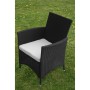Set comedor de jardín 5 piezas y cojines ratán sintético negro de vidaXL, Conjuntos de jardín - Ref: Foro24-43122, Precio: 38...
