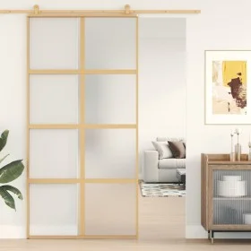 Goldene Schiebetür aus satiniertem ESG-Glas und Aluminium von , Türen für zu Hause - Ref: Foro24-155189, Preis: 187,80 €, Rab...