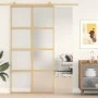 Goldene Schiebetür aus satiniertem ESG-Glas und Aluminium von , Türen für zu Hause - Ref: Foro24-155189, Preis: 187,80 €, Rab...