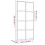Goldene Schiebetür aus satiniertem ESG-Glas und Aluminium von , Türen für zu Hause - Ref: Foro24-155189, Preis: 187,80 €, Rab...
