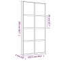 Puerta corredera dorada de vidrio ESG esmerilado y aluminio de , Puertas para el hogar - Ref: Foro24-155189, Precio: 190,87 €...