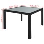 Set comedor de jardín 5 piezas y cojines ratán sintético negro de vidaXL, Conjuntos de jardín - Ref: Foro24-43122, Precio: 38...