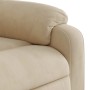 Sillón reclinable masaje eléctrico tela microfibra color crema en Sillones | Comprar online en Foru.es
