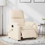 Sillón reclinable de masaje eléctrico tela de microfibra beige en Sillones | Comprar online en Foru.es