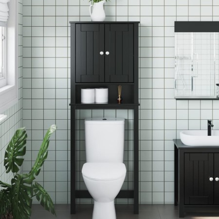 Mueble para inodoro BERG madera maciza negro 60x27x164,5 cm de , Muebles de baño - Ref: Foro24-358555, Precio: 145,91 €, Desc...