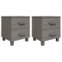 Mesitas noche 2 uds HAMAR pino macizo gris claro 40x35x44,5 cm de vidaXL, Mesitas de noche - Ref: Foro24-340411, Precio: 92,3...