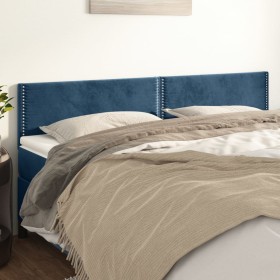 Cabeceros 2 unidades de terciopelo azul oscuro 90x5x78/88 cm de , Cabeceros y pies de cama - Ref: Foro24-345982, Precio: 48,4...