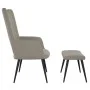 Sillón de relax con taburete de terciopelo gris claro de , Sillones - Ref: Foro24-327688, Precio: 129,75 €, Descuento: %