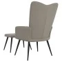 Sillón de relax con taburete de terciopelo gris claro de , Sillones - Ref: Foro24-327688, Precio: 129,75 €, Descuento: %