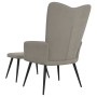 Sillón de relax con taburete de terciopelo gris claro de , Sillones - Ref: Foro24-327688, Precio: 132,23 €, Descuento: %