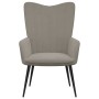 Sillón de relax con taburete de terciopelo gris claro de , Sillones - Ref: Foro24-327688, Precio: 132,23 €, Descuento: %