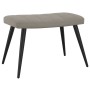 Sillón de relax con taburete de terciopelo gris claro de , Sillones - Ref: Foro24-327688, Precio: 132,23 €, Descuento: %