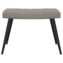 Sillón de relax con taburete de terciopelo gris claro de , Sillones - Ref: Foro24-327688, Precio: 132,23 €, Descuento: %