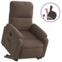 Sillón reclinable elevable tela de microfibra marrón en Sillones | Comprar online en Foru.es