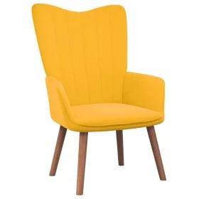 Sillón de relax de terciopelo amarillo mostaza de , Sillones - Ref: Foro24-327662, Precio: 94,03 €, Descuento: %