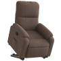 Sillón reclinable elevable tela de microfibra marrón en Sillones | Comprar online en Foru.es
