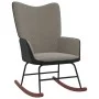Schaukelstuhl aus hellgrauem Samt und PVC von , Schaukelstühle - Ref: Foro24-327875, Preis: 101,91 €, Rabatt: %
