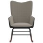 Silla mecedora de terciopelo gris claro y PVC de , Mecedoras - Ref: Foro24-327875, Precio: 83,61 €, Descuento: %