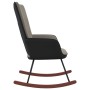 Silla mecedora de terciopelo gris claro y PVC de , Mecedoras - Ref: Foro24-327875, Precio: 83,61 €, Descuento: %