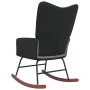 Schaukelstuhl aus hellgrauem Samt und PVC von , Schaukelstühle - Ref: Foro24-327875, Preis: 101,91 €, Rabatt: %