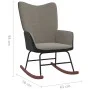 Schaukelstuhl aus hellgrauem Samt und PVC von , Schaukelstühle - Ref: Foro24-327875, Preis: 101,91 €, Rabatt: %