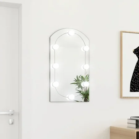 Espejo con luces LED vidrio arco 70x40 cm de , Espejos - Ref: Foro24-3102977, Precio: 40,37 €, Descuento: %