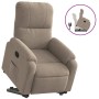 Sillón reclinable elevable tela de microfibra gris taupe en Sillones | Comprar online en Foru.es