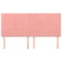 Cabeceros 4 unidades de terciopelo rosa 90x5x78/88 cm de , Cabeceros y pies de cama - Ref: Foro24-3116257, Precio: 87,37 €, D...