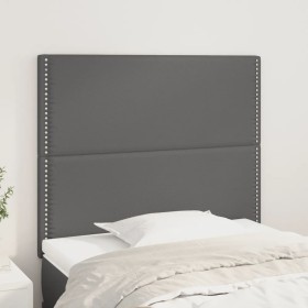 Cabeceros 2 unidades de cuero sintético gris 90x5x78/88cm de , Cabeceros y pies de cama - Ref: Foro24-3116274, Precio: 55,88 ...