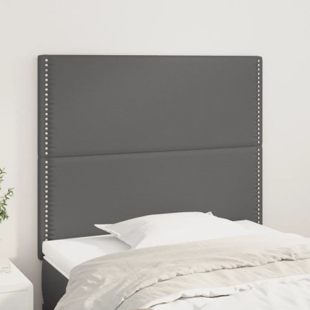 Cabeceros 2 unidades de cuero sintético gris 90x5x78/88cm de , Cabeceros y pies de cama - Ref: Foro24-3116274, Precio: 55,88 ...