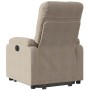 Sillón reclinable elevable tela de microfibra gris taupe en Sillones | Comprar online en Foru.es