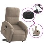 Sillón reclinable elevable tela de microfibra gris taupe en Sillones | Comprar online en Foru.es