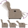 Sillón reclinable elevable tela de microfibra gris taupe en Sillones | Comprar online en Foru.es