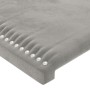 Cabecero con orejas de terciopelo gris claro 93x23x118/128 cm de , Cabeceros y pies de cama - Ref: Foro24-3117852, Precio: 67...