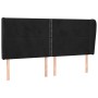 Cabecero con orejas de terciopelo negro 203x23x118/128 cm de , Cabeceros y pies de cama - Ref: Foro24-3117884, Precio: 113,26...