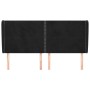 Cabecero con orejas de terciopelo negro 203x23x118/128 cm de , Cabeceros y pies de cama - Ref: Foro24-3117884, Precio: 113,26...
