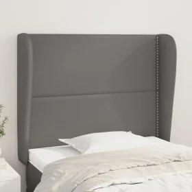 Headboard with gray synthetic leather ears 83x23x118/128 cm by , Headboards and footboards - Ref: Foro24-3117892, Price: 66,6...